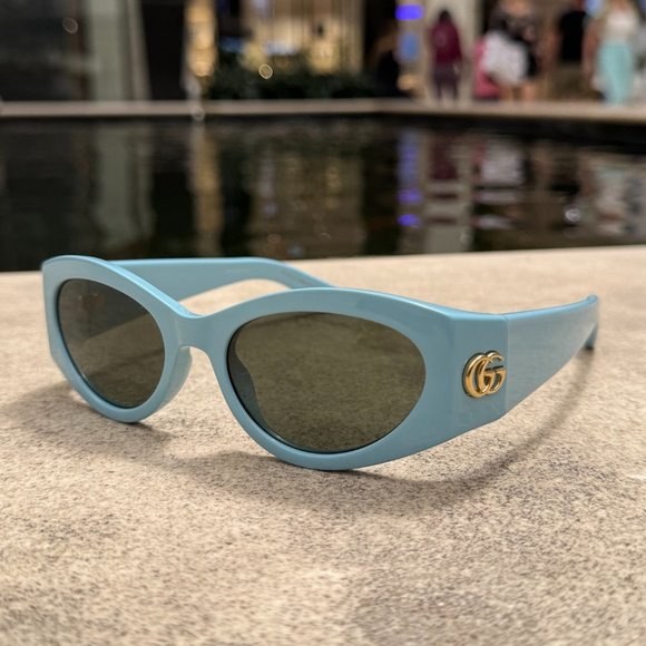 Gucci GG1401S 004 Light Blue Brand New Women's Sunglasses - Picture 12 of 16